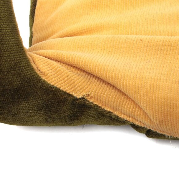 Vintage Handmade Corduroy Bean Bag Frog Stuffed Animal Plush Toy 1980s Green - Picture 8 of 9